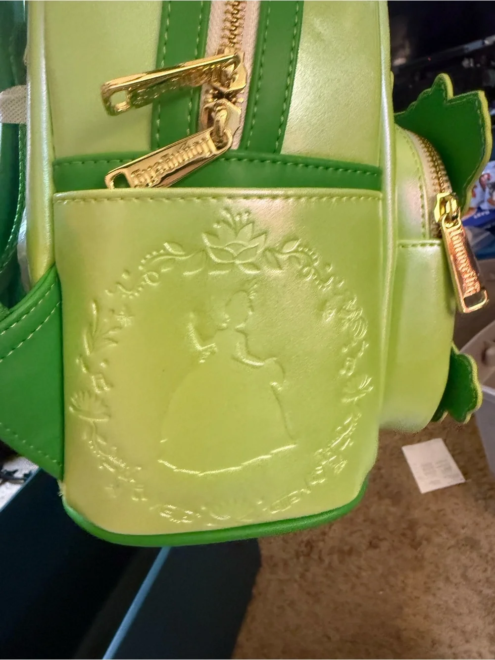 Loungefly  Green Tiana Floral & Pastry Mini Backpack